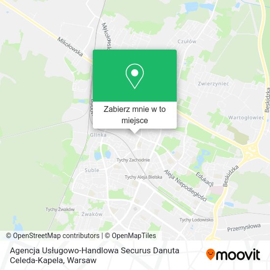 Mapa Agencja Usługowo-Handlowa Securus Danuta Celeda-Kapela