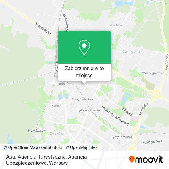 Mapa Asa. Agencja Turystyczna, Agencja Ubezpieczeniowa