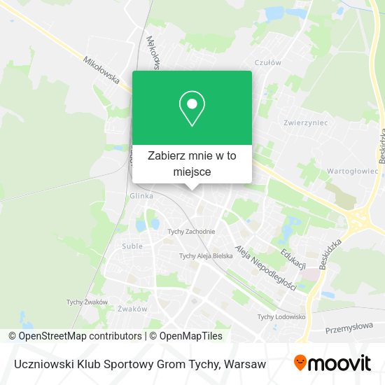 Mapa Uczniowski Klub Sportowy Grom Tychy