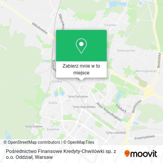 Mapa Pośrednictwo Finansowe Kredyty-Chwilówki sp. z o.o. Oddział