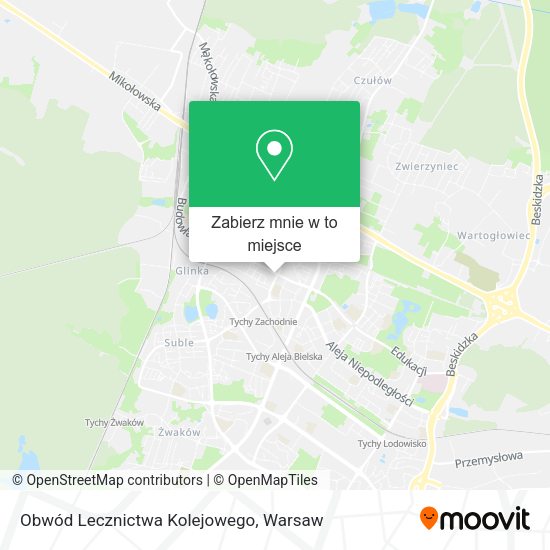 Mapa Obwód Lecznictwa Kolejowego