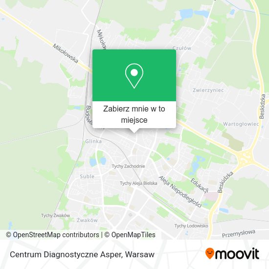 Mapa Centrum Diagnostyczne Asper