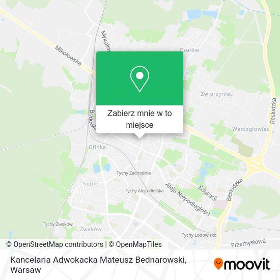 Mapa Kancelaria Adwokacka Mateusz Bednarowski