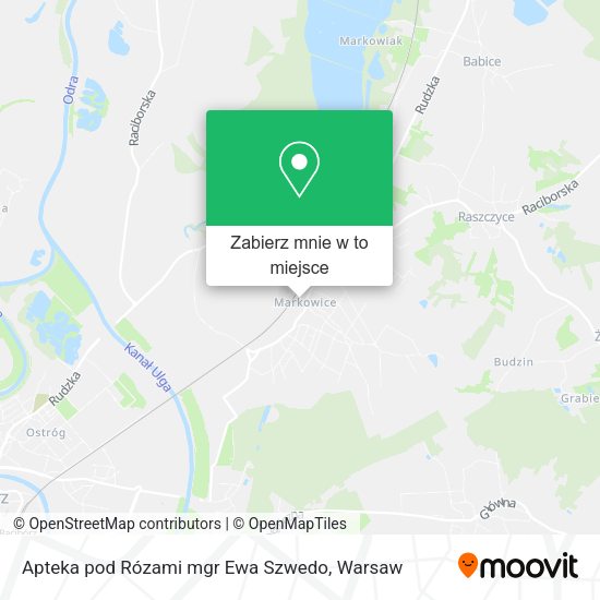 Mapa Apteka pod Rózami mgr Ewa Szwedo