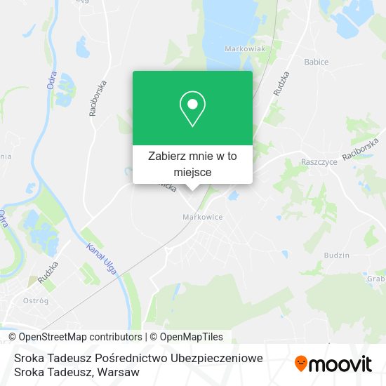 Mapa Sroka Tadeusz Pośrednictwo Ubezpieczeniowe Sroka Tadeusz