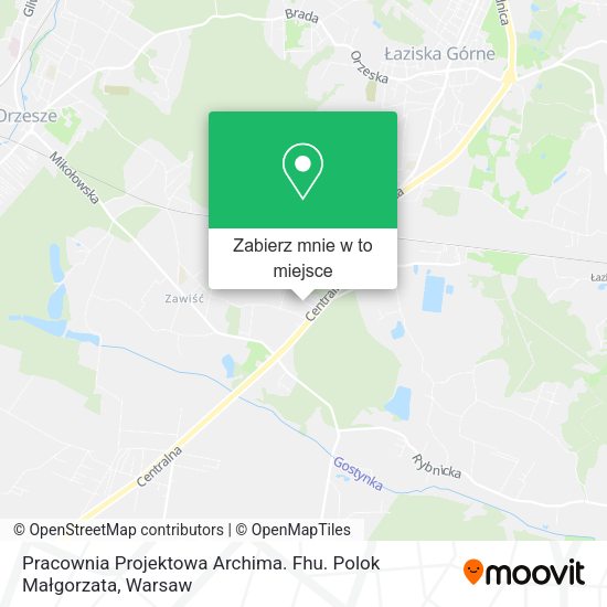 Mapa Pracownia Projektowa Archima. Fhu. Polok Małgorzata