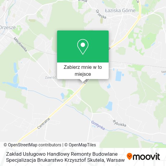 Mapa Zakład Usługowo Handlowy Remonty Budowlane Specjalizacja Brukarstwo Krzysztof Skutela