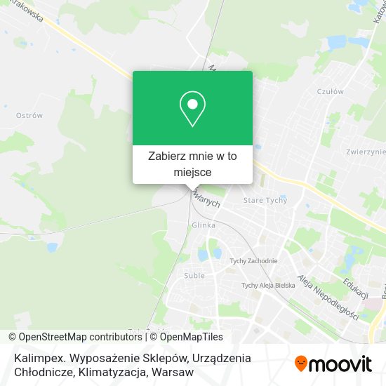 Mapa Kalimpex. Wyposażenie Sklepów, Urządzenia Chłodnicze, Klimatyzacja