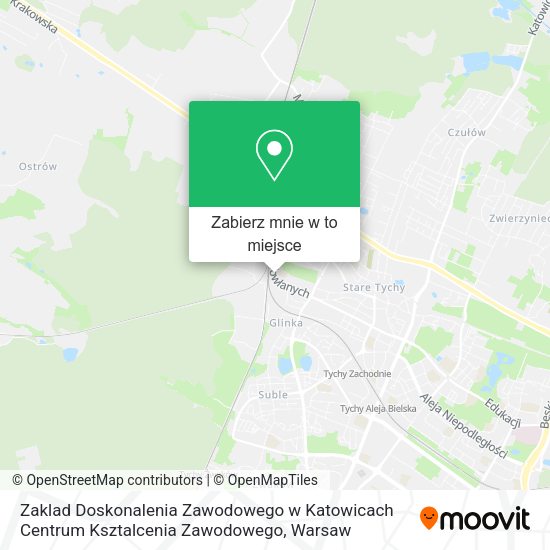 Mapa Zaklad Doskonalenia Zawodowego w Katowicach Centrum Ksztalcenia Zawodowego