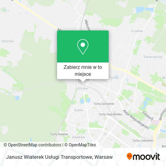 Mapa Janusz Wiaterek Usługi Transportowe