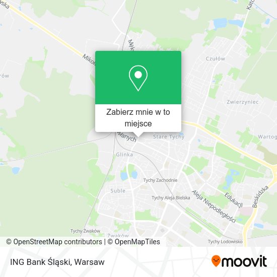 Mapa ING Bank Śląski