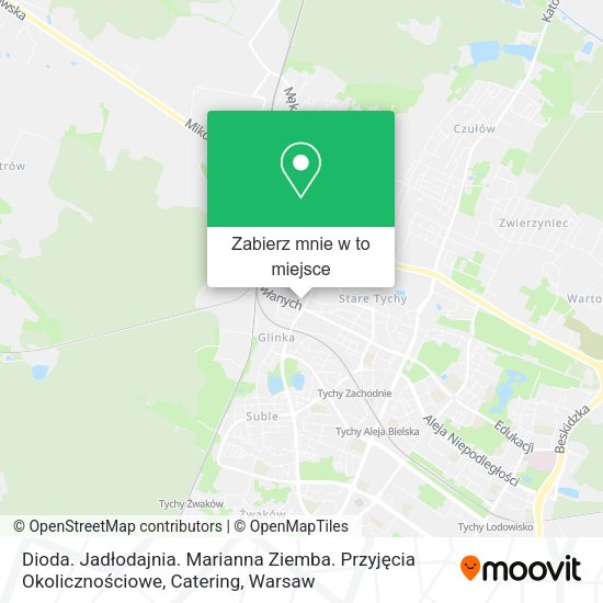 Mapa Dioda. Jadłodajnia. Marianna Ziemba. Przyjęcia Okolicznościowe, Catering