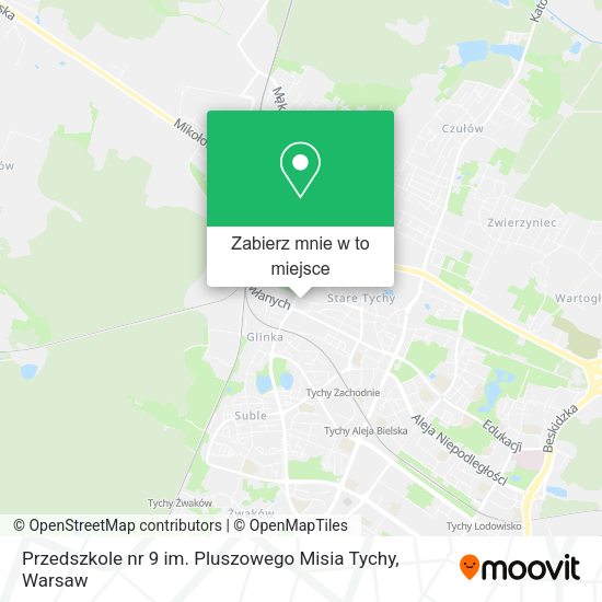 Mapa Przedszkole nr 9 im. Pluszowego Misia Tychy