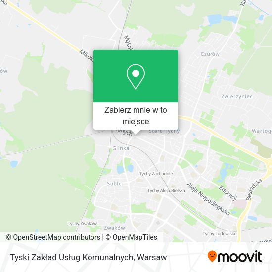 Mapa Tyski Zakład Usług Komunalnych