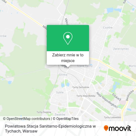 Mapa Powiatowa Stacja Sanitarno-Epidemiologiczna w Tychach