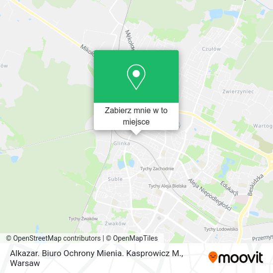 Mapa Alkazar. Biuro Ochrony Mienia. Kasprowicz M.