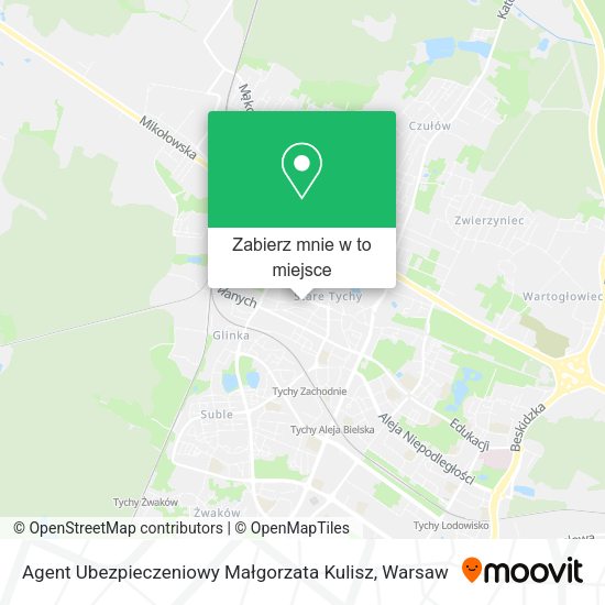 Mapa Agent Ubezpieczeniowy Małgorzata Kulisz