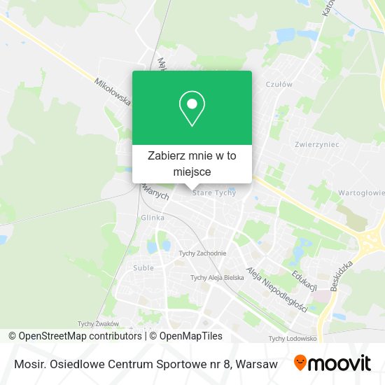 Mapa Mosir. Osiedlowe Centrum Sportowe nr 8