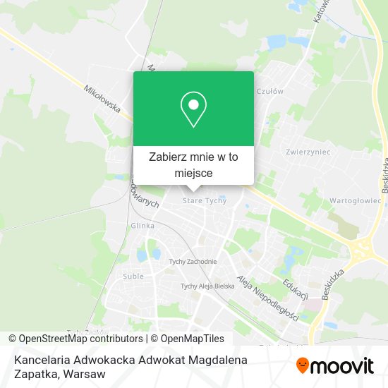 Mapa Kancelaria Adwokacka Adwokat Magdalena Zapatka