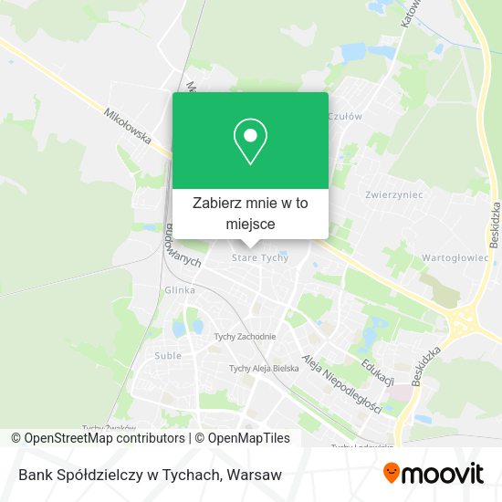 Mapa Bank Spółdzielczy w Tychach