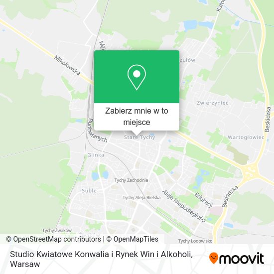 Mapa Studio Kwiatowe Konwalia i Rynek Win i Alkoholi