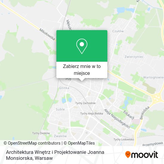 Mapa Architektura Wnętrz i Projektowanie Joanna Monsiorska