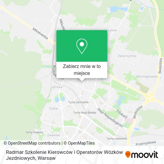 Mapa Radmar Szkolenie Kierowców i Operatorów Wózków Jezdniowych