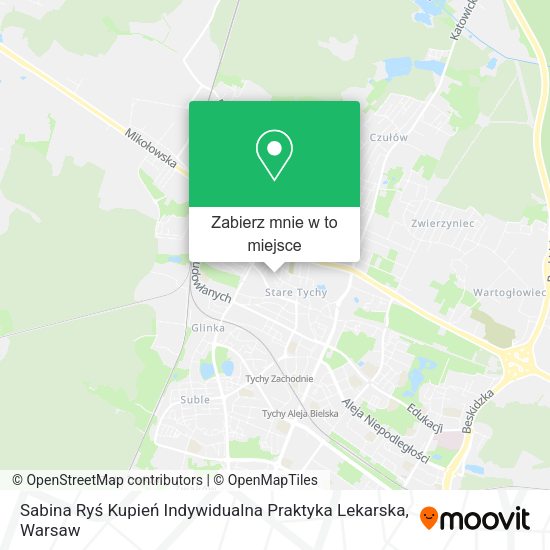 Mapa Sabina Ryś Kupień Indywidualna Praktyka Lekarska