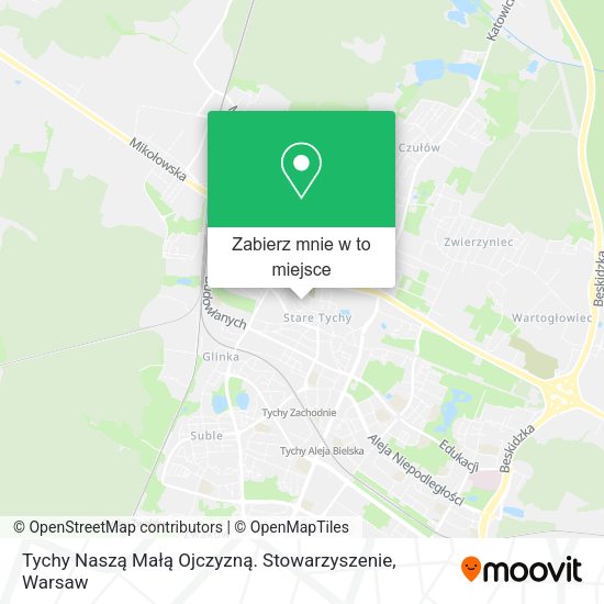 Mapa Tychy Naszą Małą Ojczyzną. Stowarzyszenie