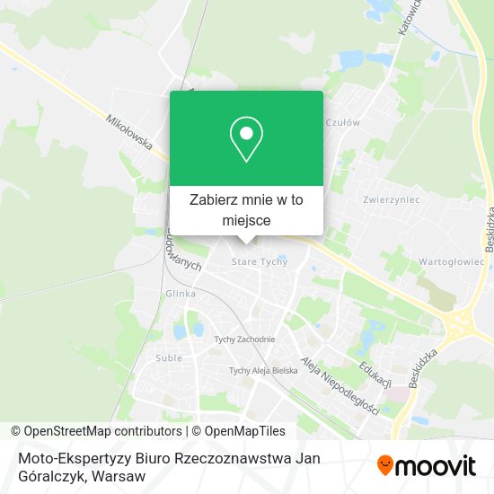 Mapa Moto-Ekspertyzy Biuro Rzeczoznawstwa Jan Góralczyk