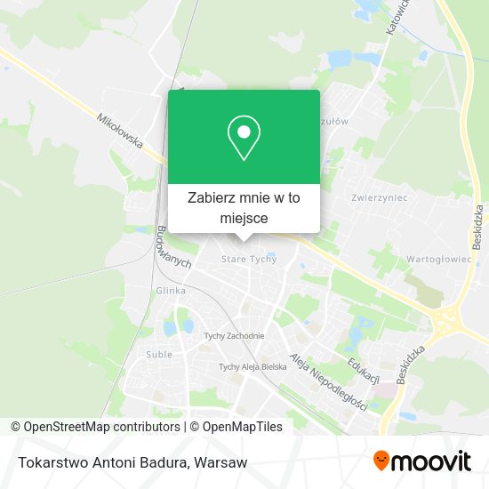 Mapa Tokarstwo Antoni Badura