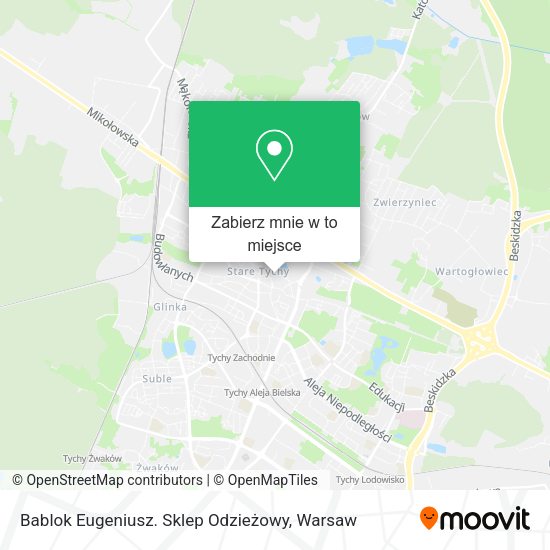 Mapa Bablok Eugeniusz. Sklep Odzieżowy