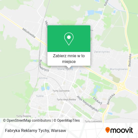 Mapa Fabryka Reklamy Tychy