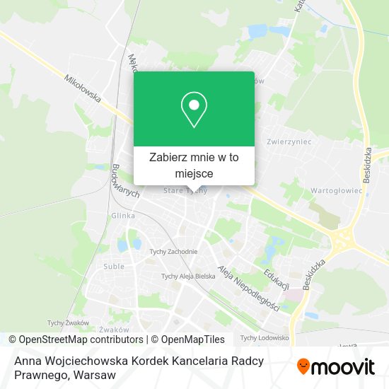 Mapa Anna Wojciechowska Kordek Kancelaria Radcy Prawnego