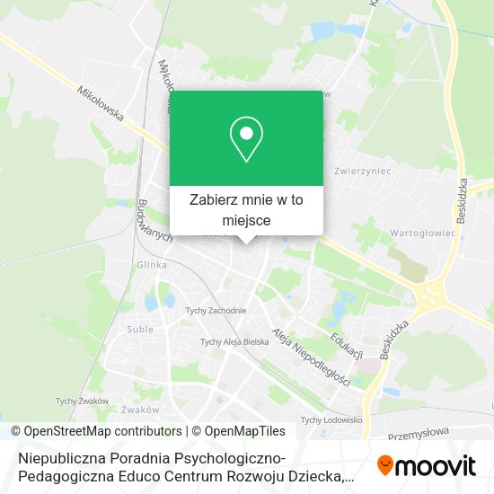 Mapa Niepubliczna Poradnia Psychologiczno-Pedagogiczna Educo Centrum Rozwoju Dziecka