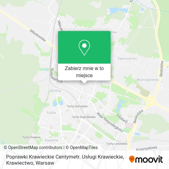 Mapa Poprawki Krawieckie Centymetr. Usługi Krawieckie, Krawiectwo