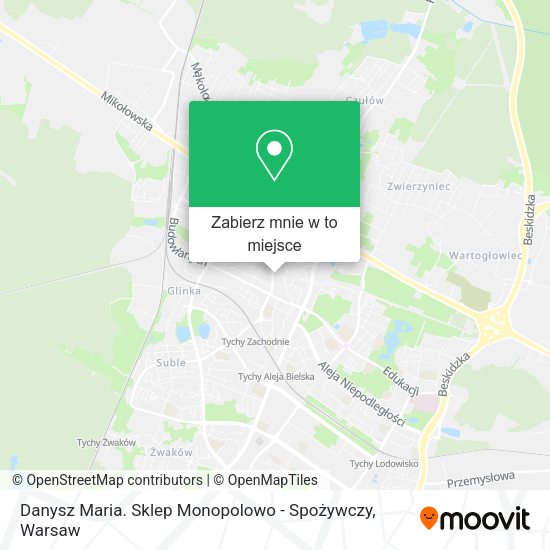 Mapa Danysz Maria. Sklep Monopolowo - Spożywczy