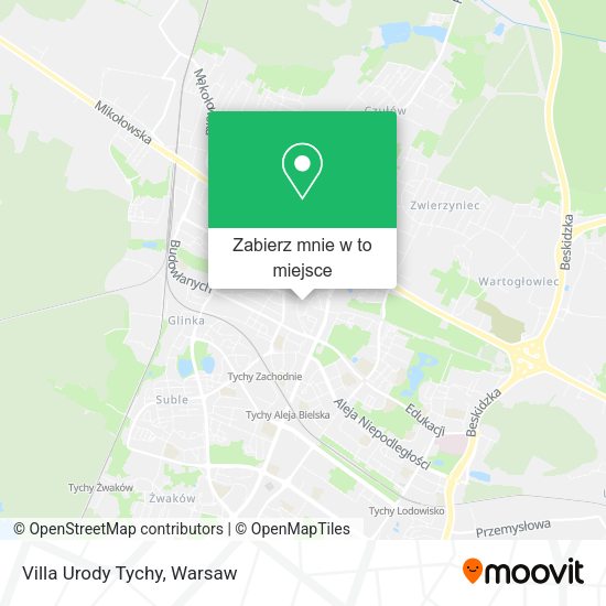 Mapa Villa Urody Tychy