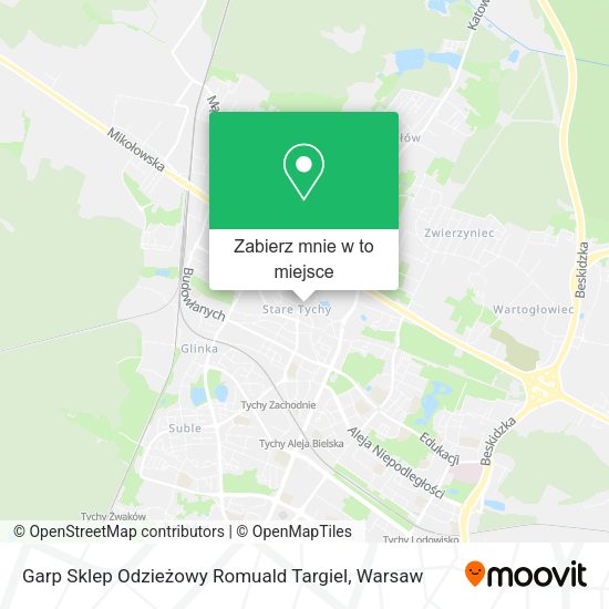 Mapa Garp Sklep Odzieżowy Romuald Targiel