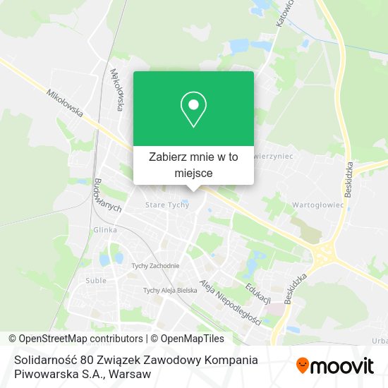 Mapa Solidarność 80 Związek Zawodowy Kompania Piwowarska S.A.