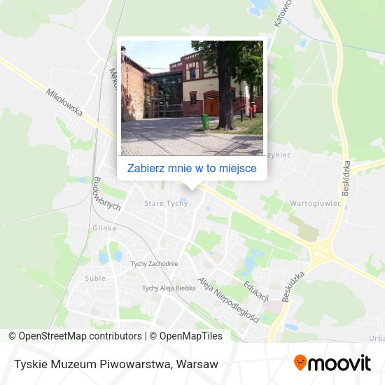 Mapa Tyskie Muzeum Piwowarstwa