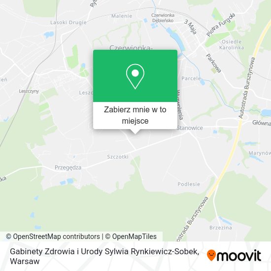 Mapa Gabinety Zdrowia i Urody Sylwia Rynkiewicz-Sobek