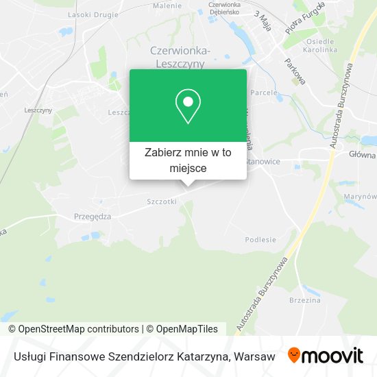 Mapa Usługi Finansowe Szendzielorz Katarzyna