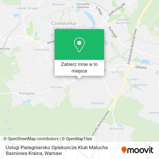 Mapa Uslugi Pielegniarsko Opiekuncze Klub Malucha Basniowa Kraina