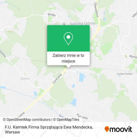 Mapa F.U. Kamtek Firma Sprzątająca Ewa Mendecka