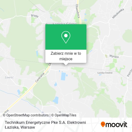 Mapa Technikum Energetyczne Pke S.A. Elektrowni Łaziska