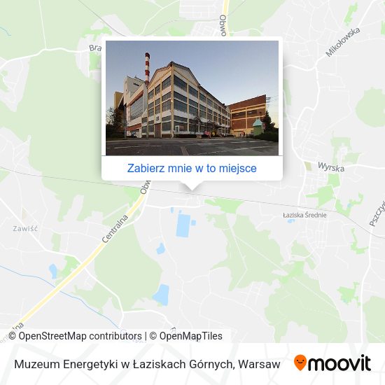 Mapa Muzeum Energetyki w Łaziskach Górnych