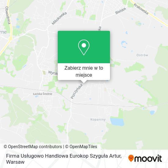 Mapa Firma Usługowo Handlowa Eurokop Szyguła Artur