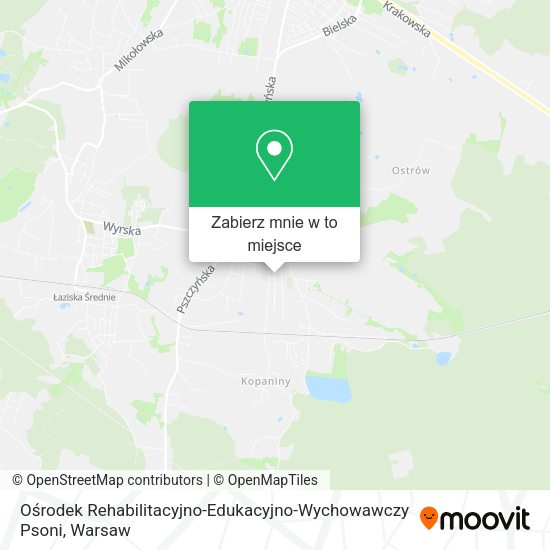 Mapa Ośrodek Rehabilitacyjno-Edukacyjno-Wychowawczy Psoni