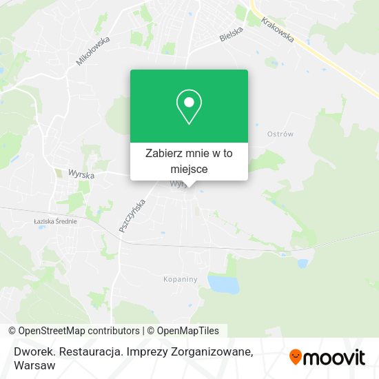 Mapa Dworek. Restauracja. Imprezy Zorganizowane